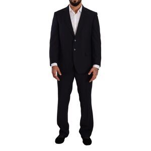 Domenico Tagliente Blue Polyester Single Breasted Formal Men's Suit